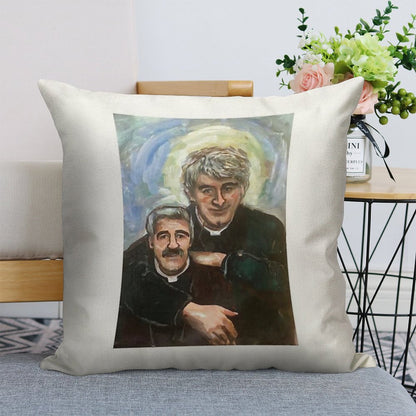 Entertaining Father Stone (Father Ted) Linen Throw Pillow Cover