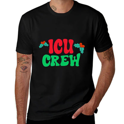 (2 Sided) Nurse Christmas Intensive Care Unit ICU Crew Nurse  Soft T-Shirt