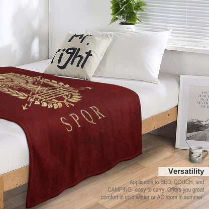 Roman Empire Emblem - Vintage Gold Throw Blanket