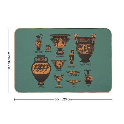 Ancient Greek Pottery Bath Mat