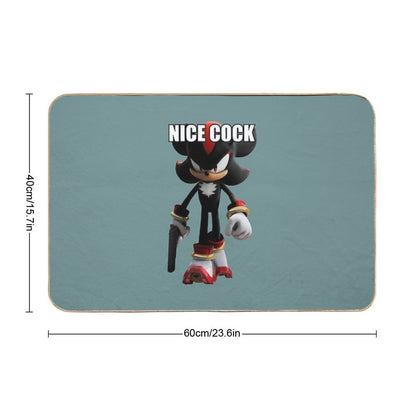 Edgehog with A Weapon  Repositionable Bath Mat