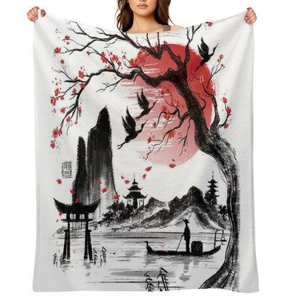Japan Dream Throw Blanket