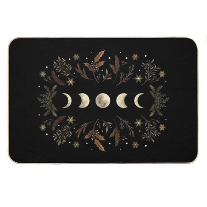 Moonlit Garden-Winter Brown Bath Mat