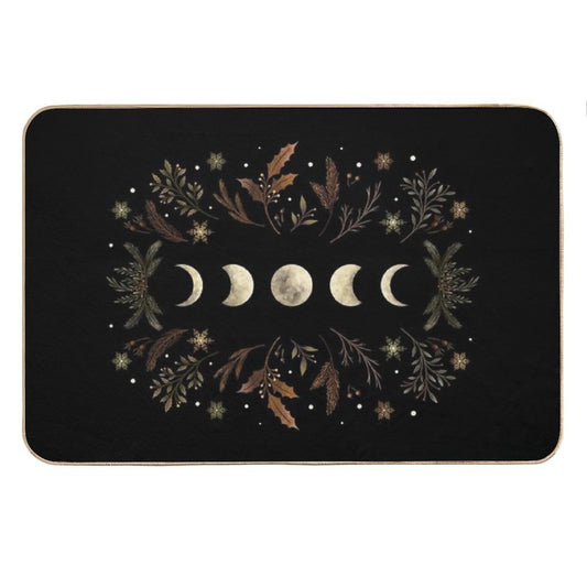 Moonlit Garden-Winter Brown Bath Mat