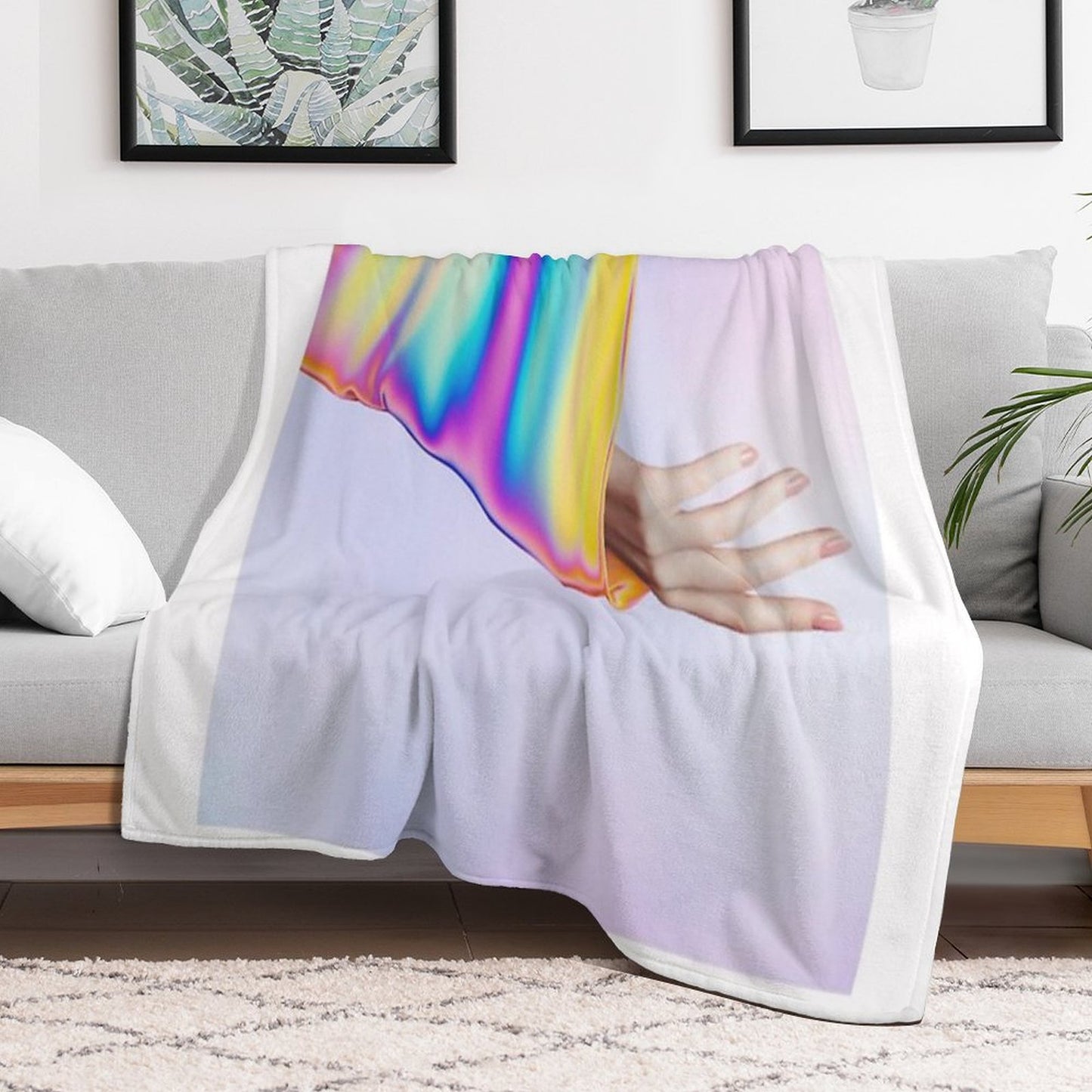 Drifting In Colors That Don't Exist Throw Blanket