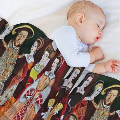 King Henry 8th And His Six Wives Throw Blanket