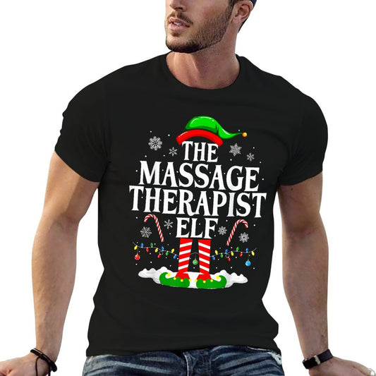 The Massage Therapist Elf Christmas Massage Therapy Elf  Graphic-printed T-Shirt