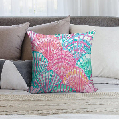 Colorfull Shell Soft Warmth Comfort Throw Pillow