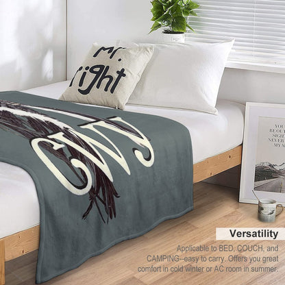 Cherokee (Cherokee Language) Headdress Throw Blanket