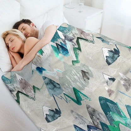 Call of The Mountains (in Evergreen) Throw Blanket