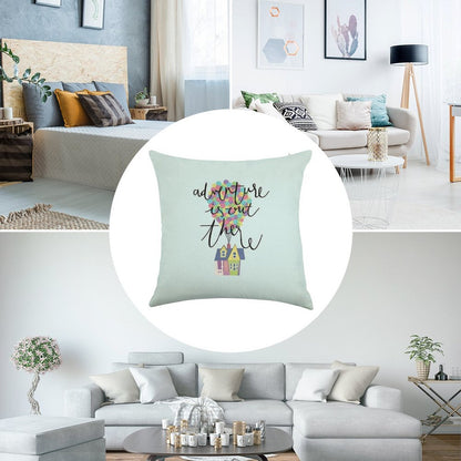 Adventure Is Out There Linen Throw Pillow Cover