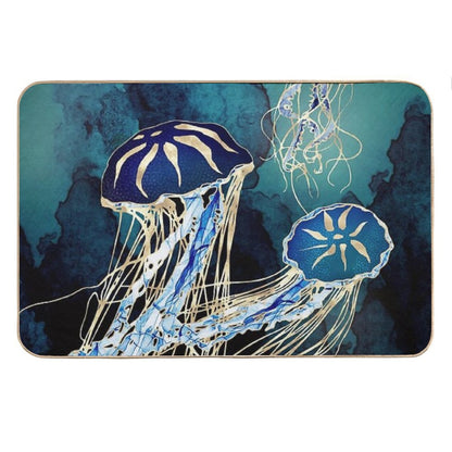 Metallic Jellyfish III Bath Mat