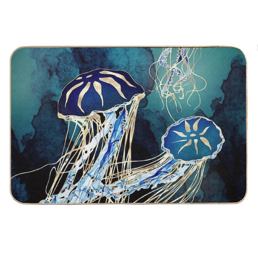 Metallic Jellyfish III Bath Mat