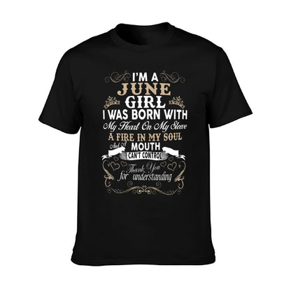 I Am A June Girl Womens Birthday Gift Shirt T-Shirt