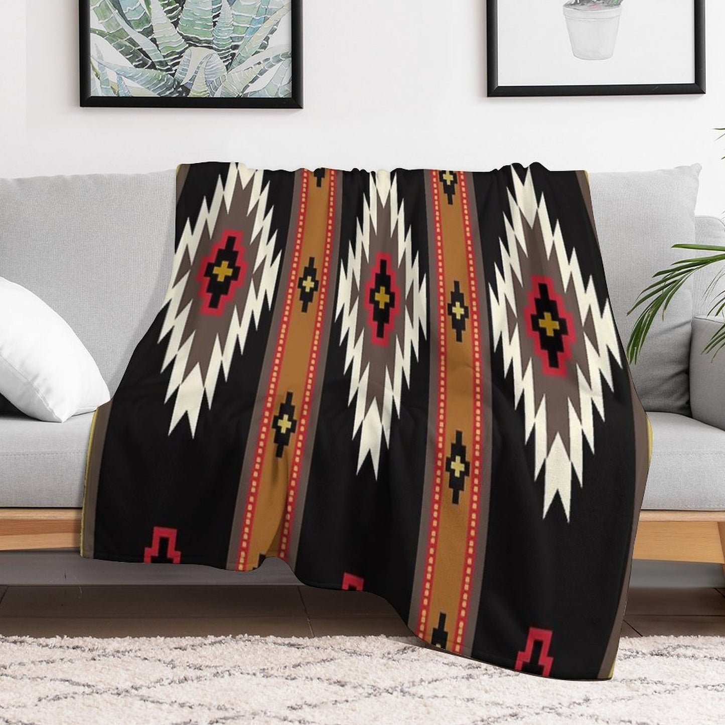Navajo Blanket Design 7 Throw Blanket