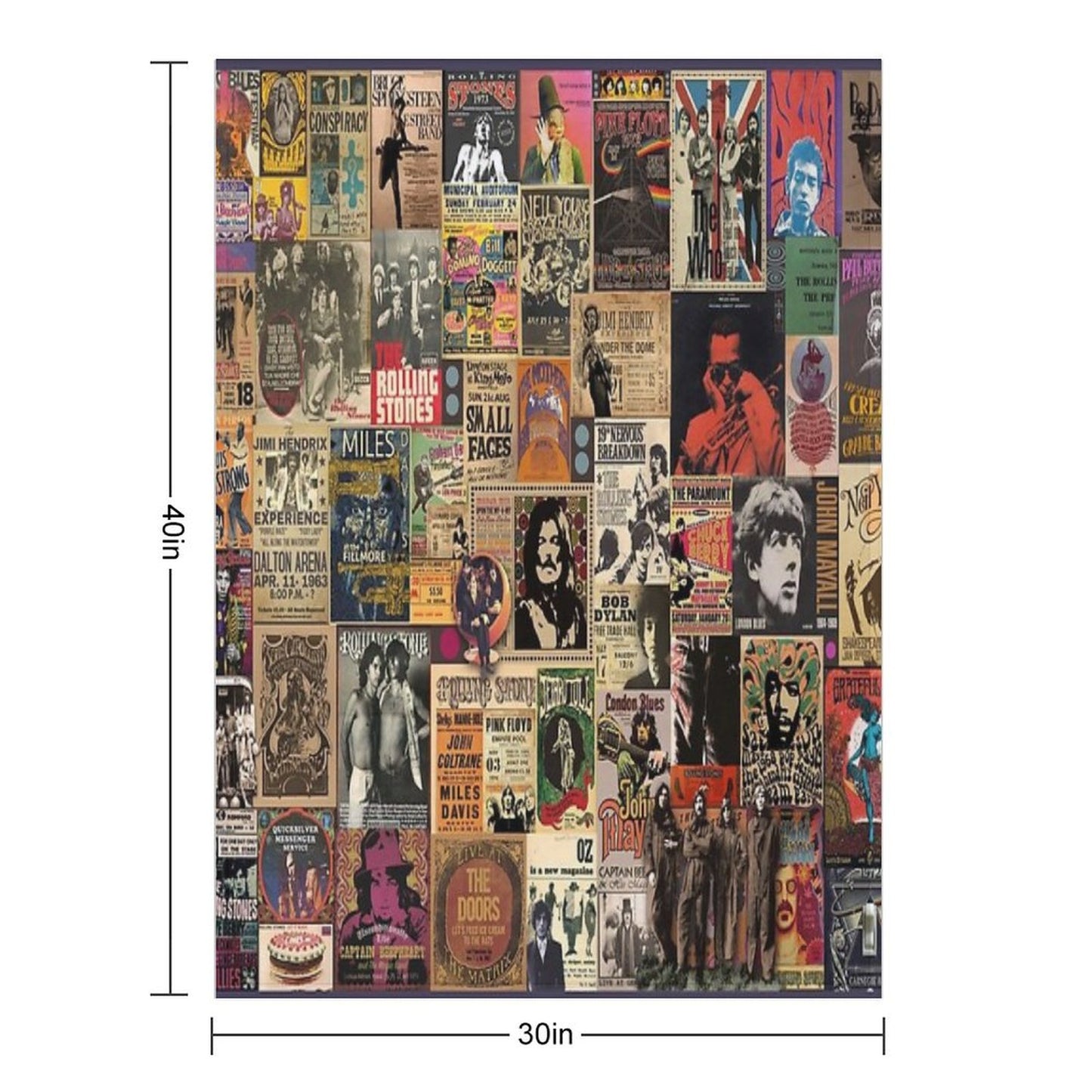 Rock N' Roll Stories Throw Blanket