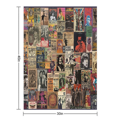 Rock N' Roll Stories Throw Blanket