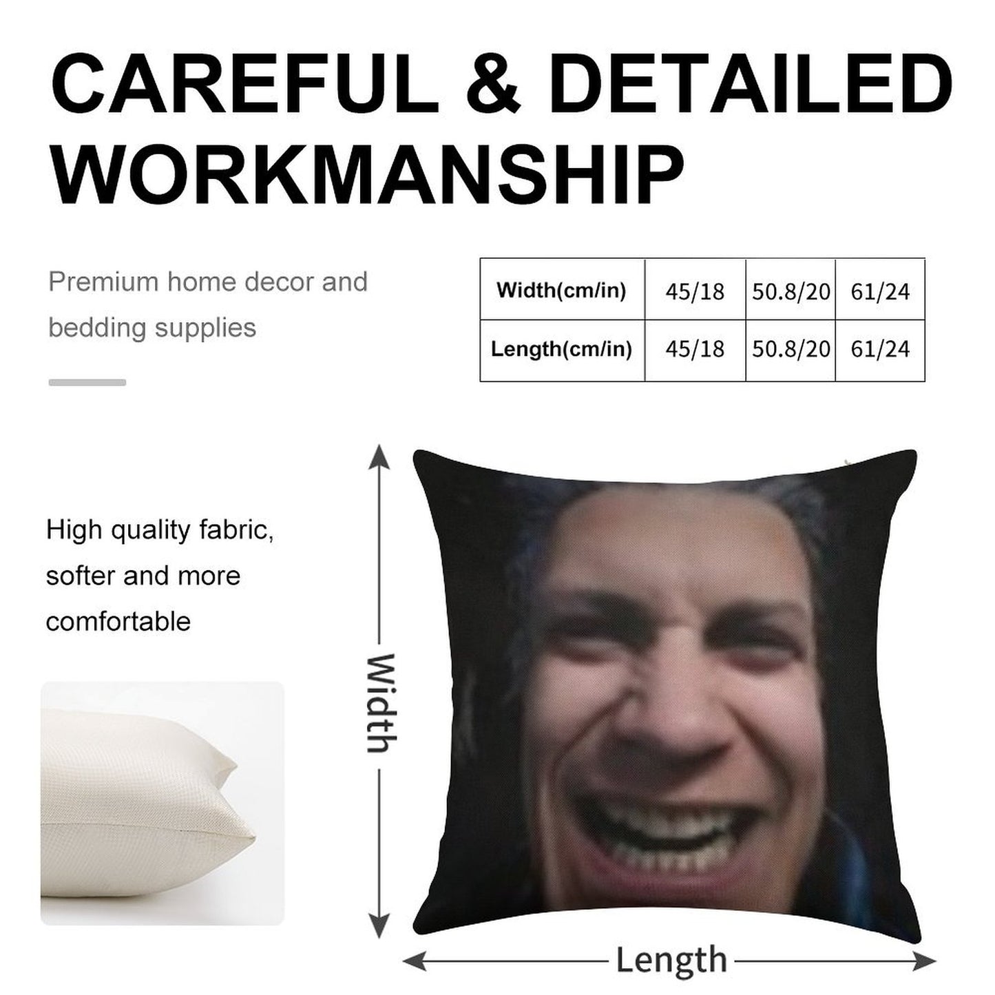Cursed Vergil Linen Throw Pillow Cover
