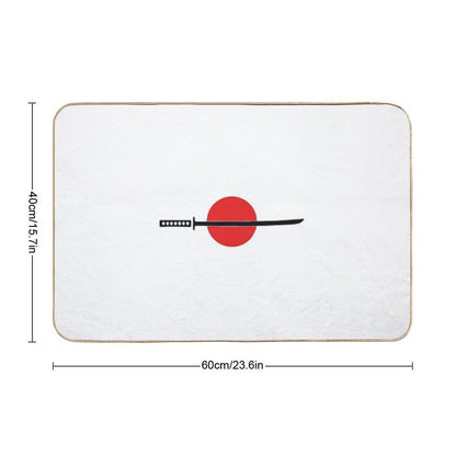 Simple Katana  Slip-Resistant Bath Mat