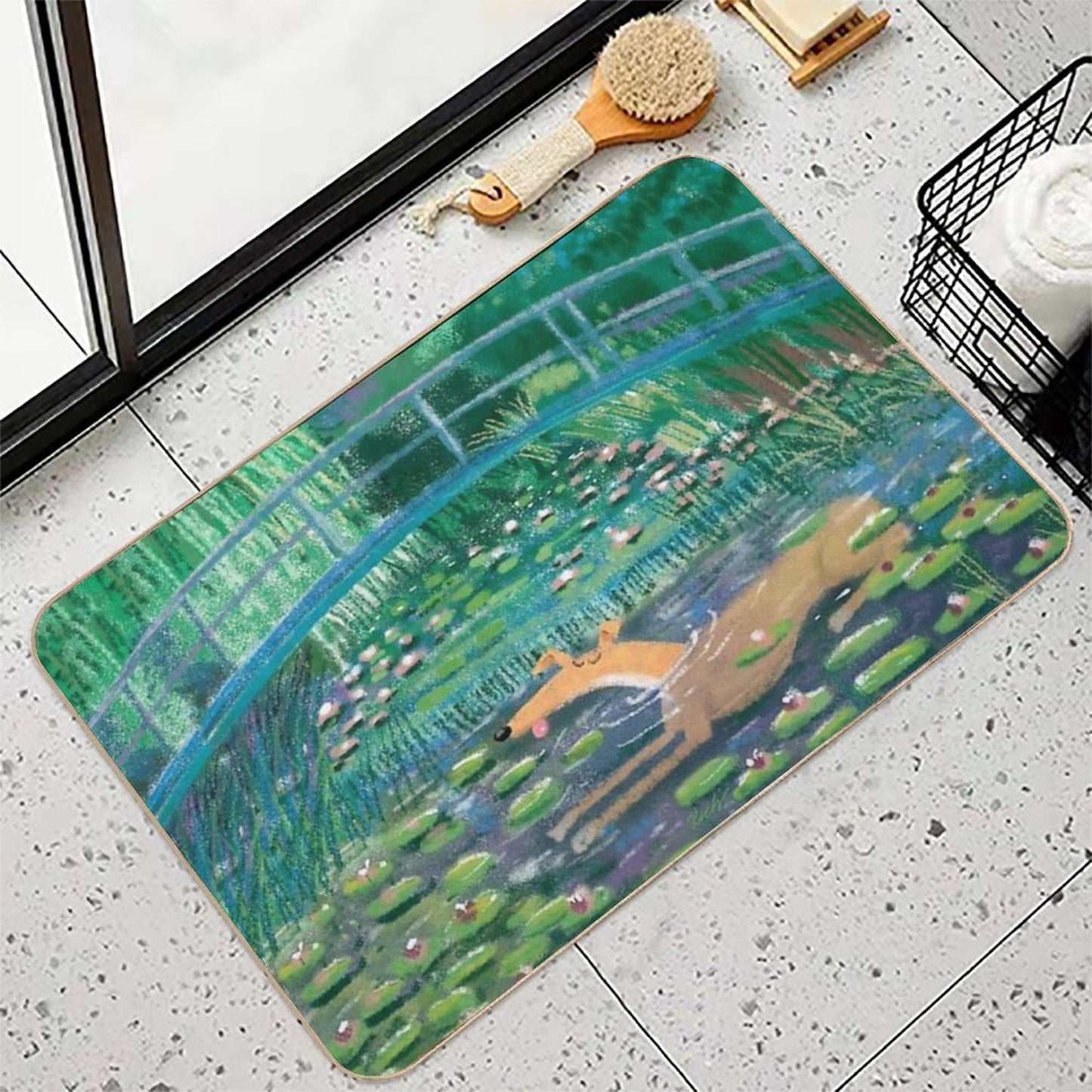 Greympressionism Bath Mat