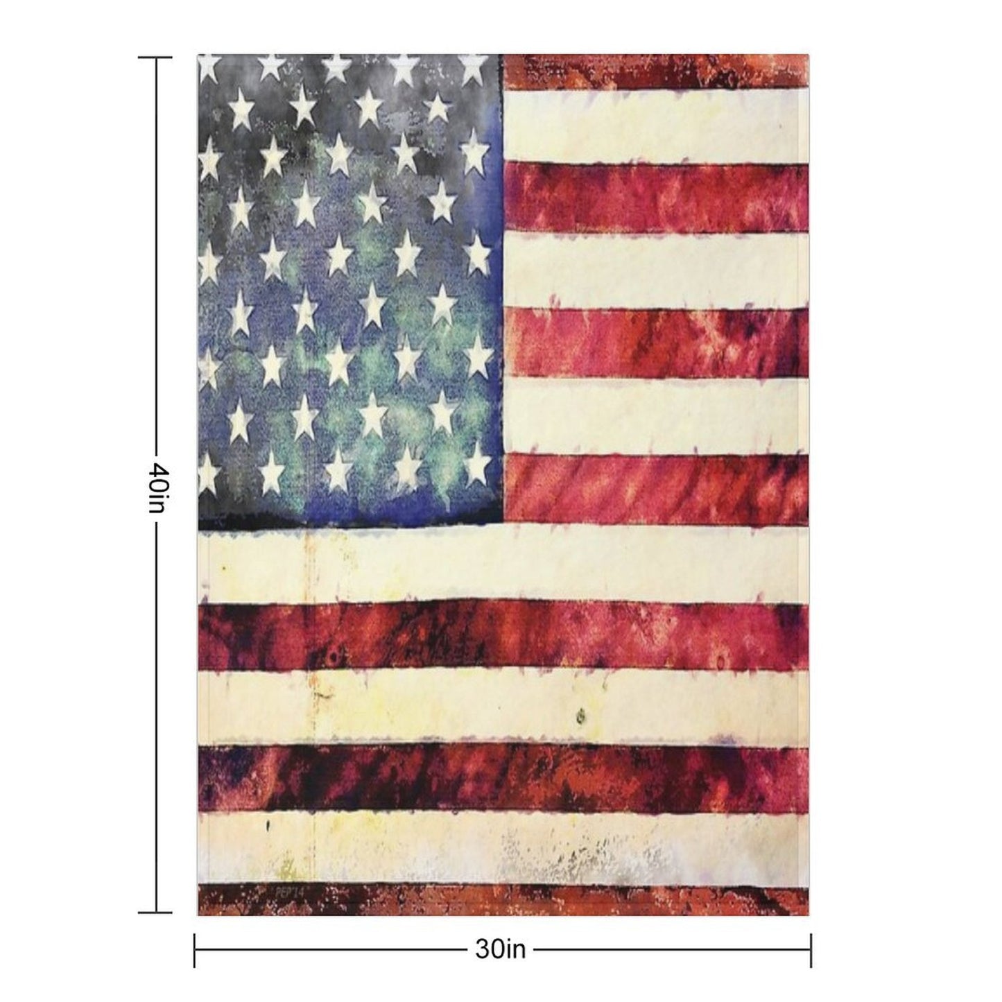 Vintage American Flag Throw Blanket