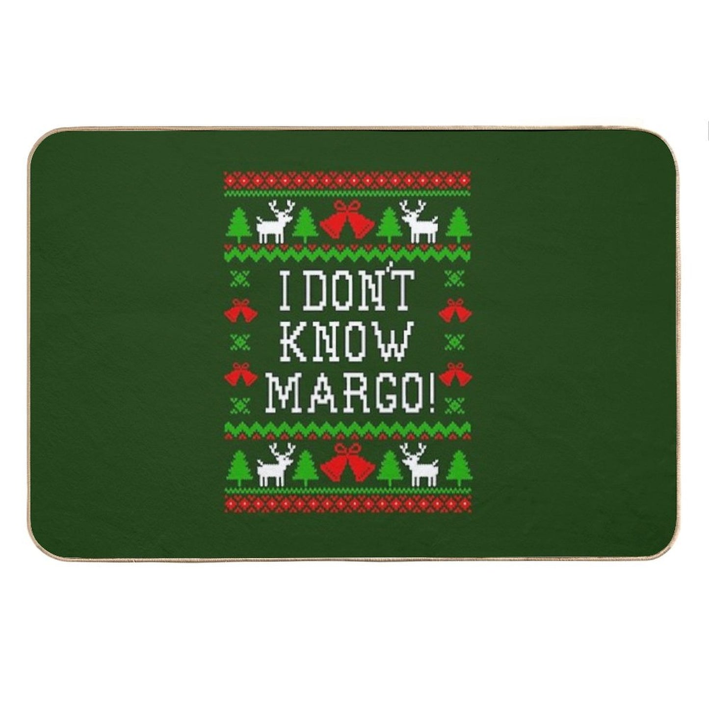 I Don't Know Margo! Christmas Vacation Quote - Ugly Christmas Sweater Style Bath Mat