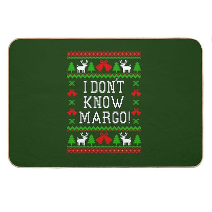 I Don't Know Margo! Christmas Vacation Quote - Ugly Christmas Sweater Style Bath Mat