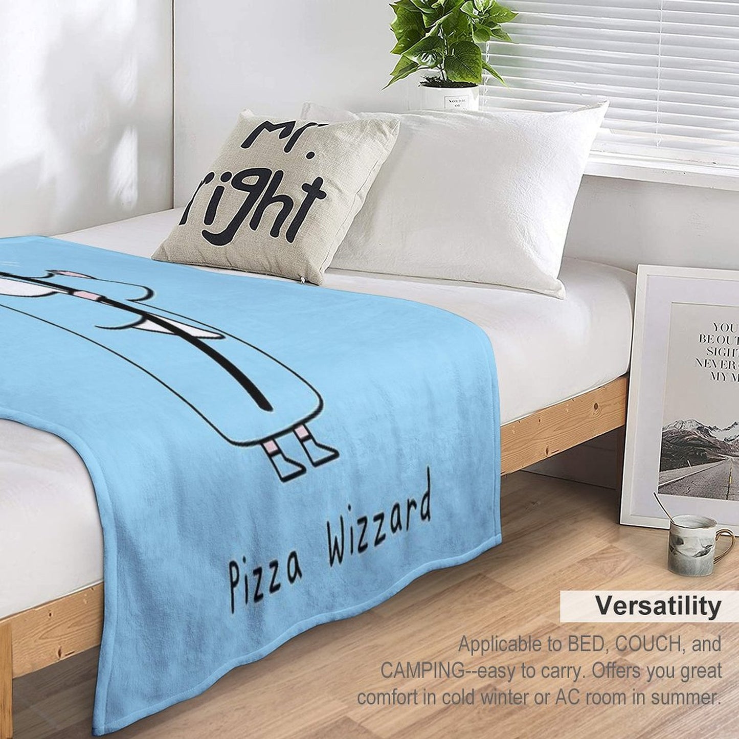 Pizza Wizzard Throw Blanket