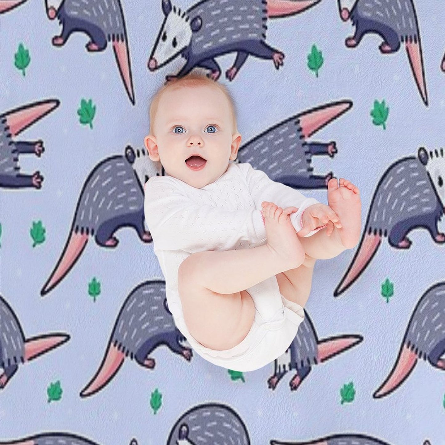 Opossum Pattern 2 Throw Blanket