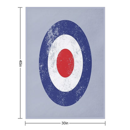 RAF Type D Roundel - Mod Target Logo Throw Blanket