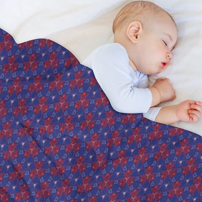 Geometrical Designs Blue Throw Blanket