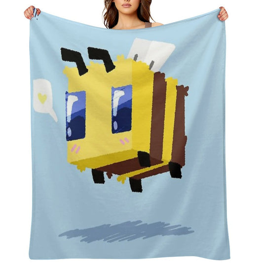 Minecraft Bee Throw Blanket