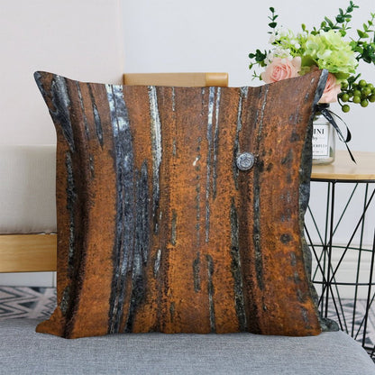 Rust Linen Throw Pillow Cover