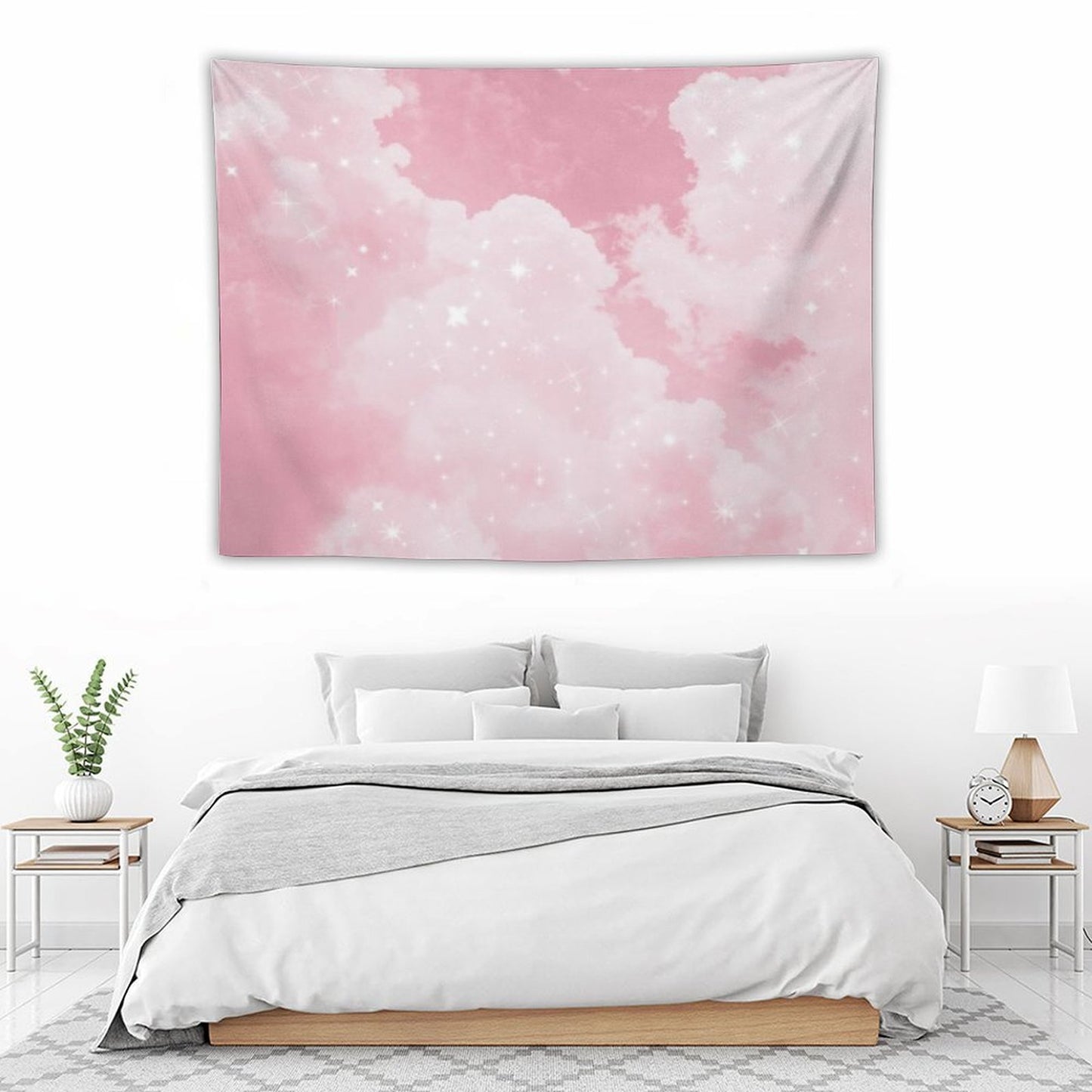 Pink Clouds Sparkling Tapestry