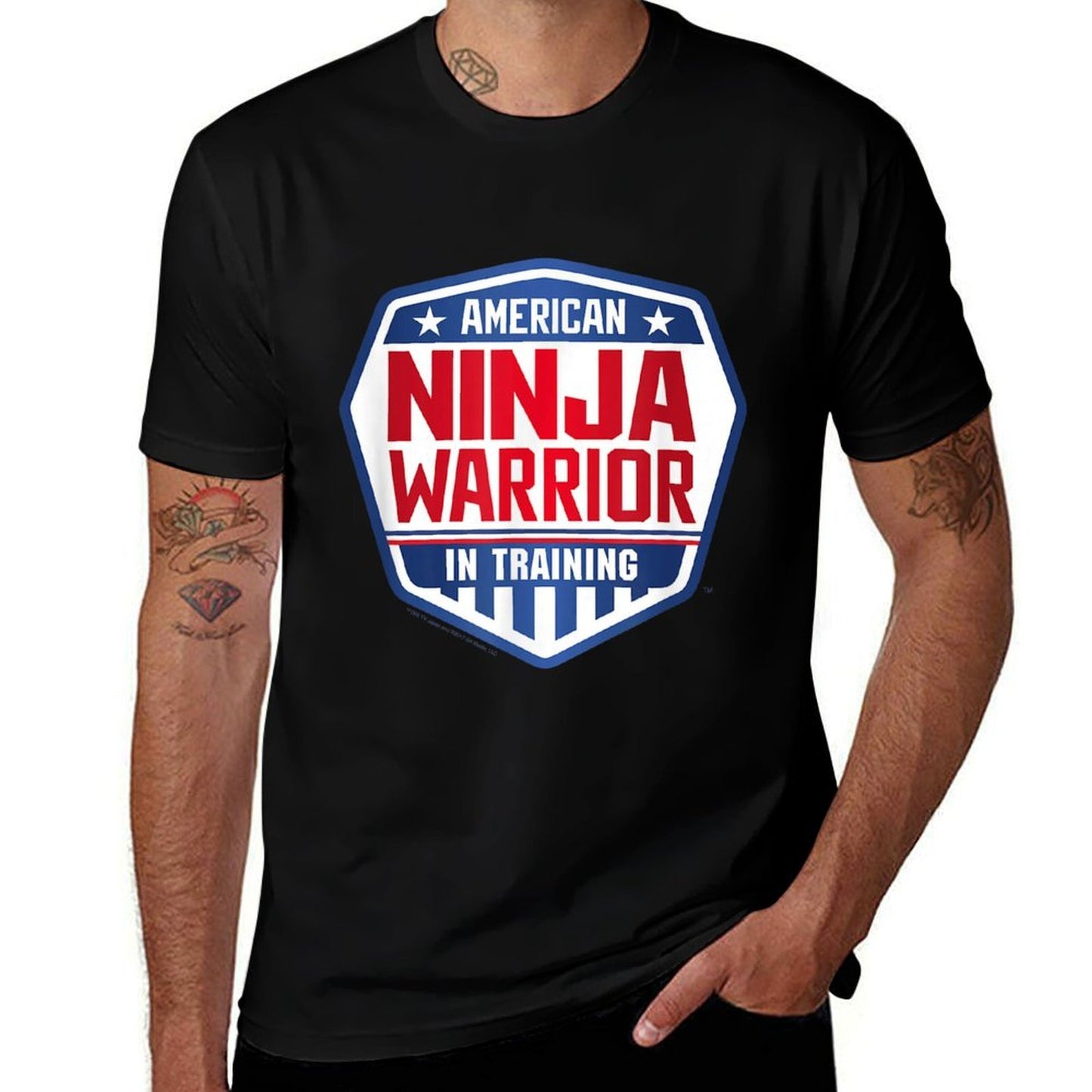 American Ninja Warrior In Training  Oversized Silhouette T-Shirt