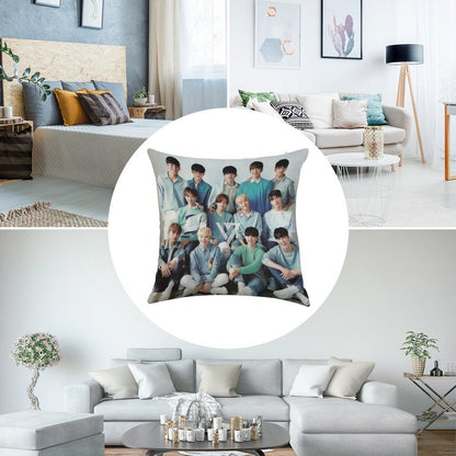 Seventeen Linen Throw Pillow Cover