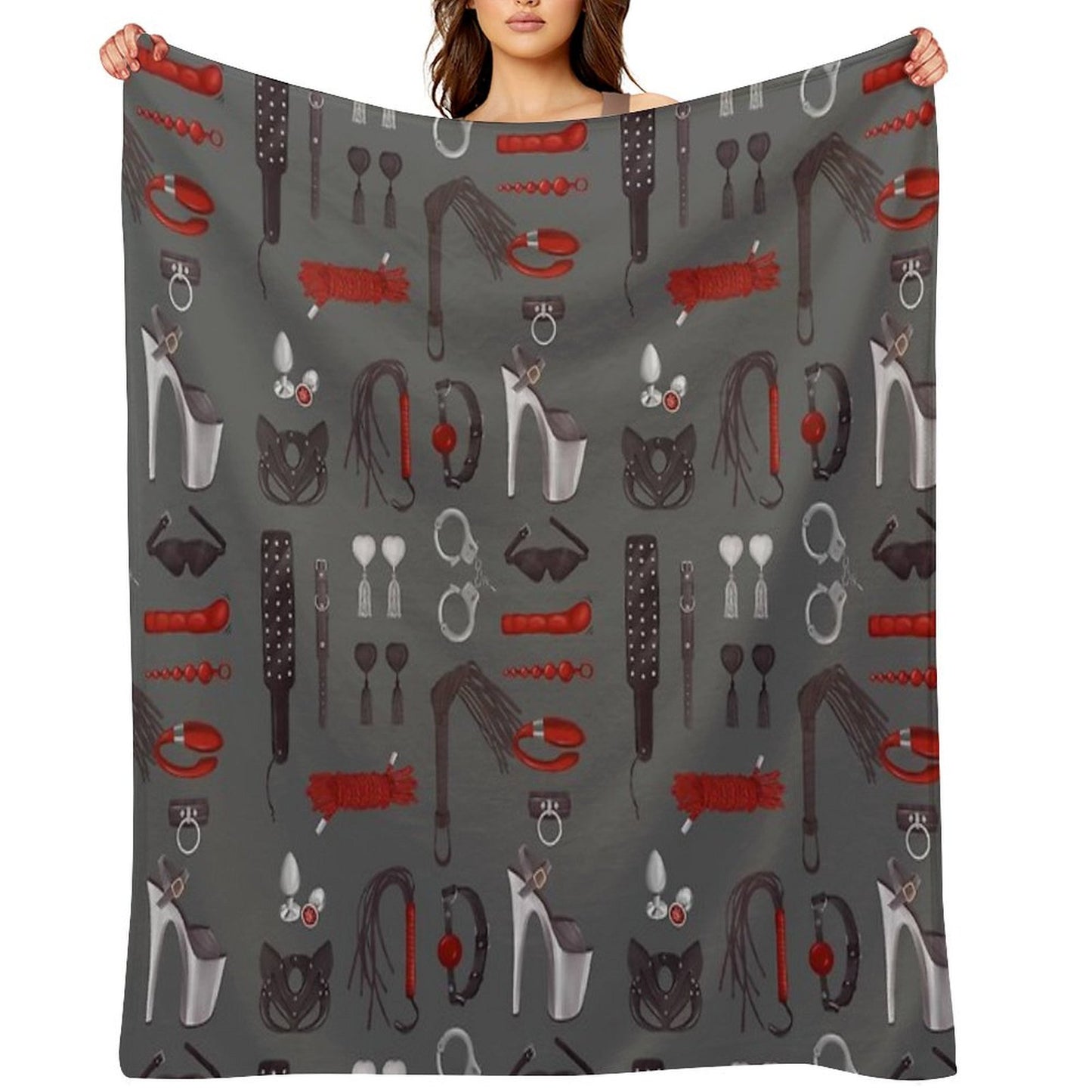 BDSM Erotic Fetish Toys Throw Blanket