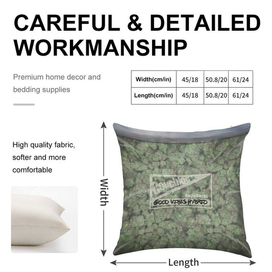 The Big Bag of Weed Pillow Linen Throw Pillow Cover