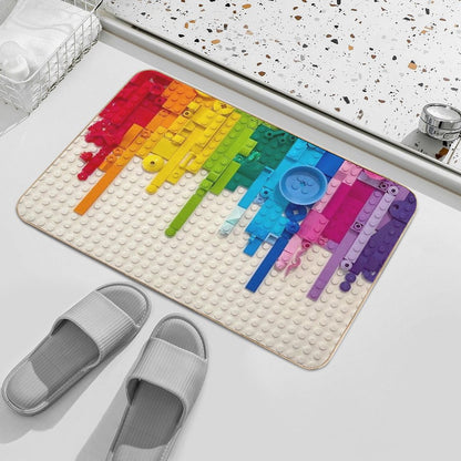 Rainbow Drip Bath Mat