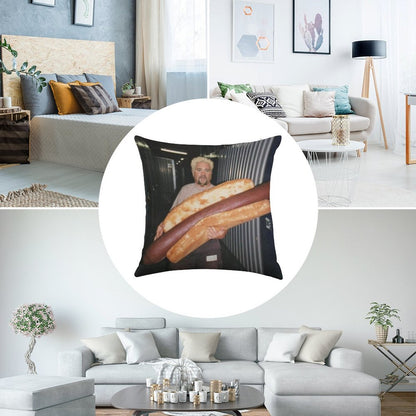 Guy Fieri And His Wieney Linen Throw Pillow Cover
