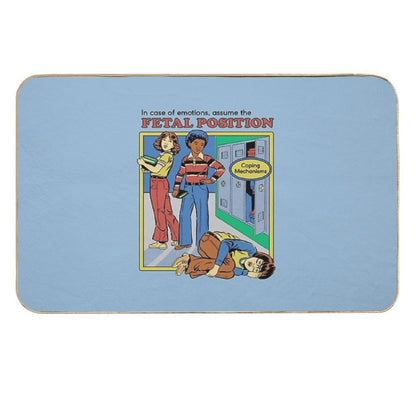 Assume The Fetal Position  High-Traffic Bath Mat