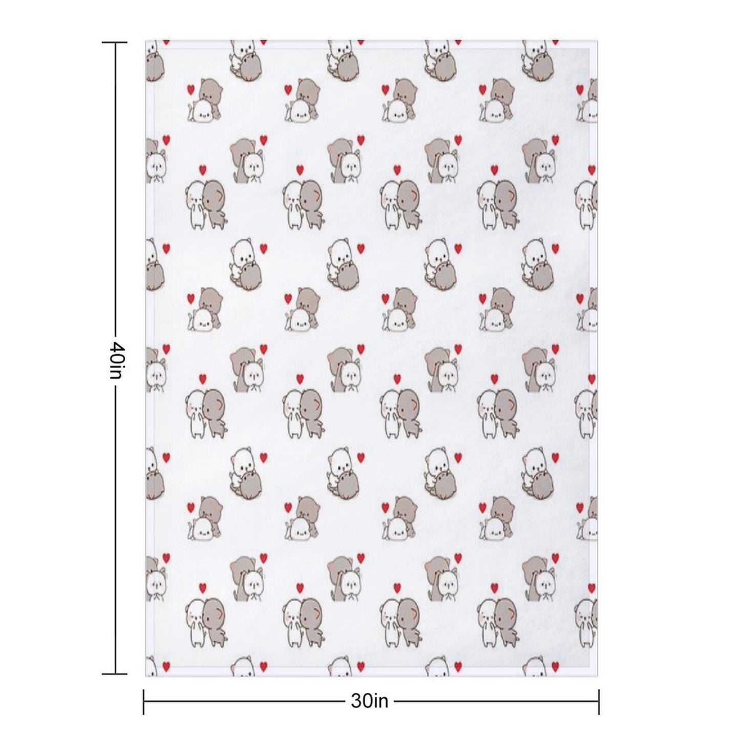 Mochi Milk Panda Bear Brownie BUBU DUDU Couple Goma Peach Sugar Valentine Xmas 2025 Throw Blanket