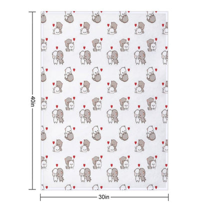Mochi Milk Panda Bear Brownie BUBU DUDU Couple Goma Peach Sugar Valentine Xmas 2025 Throw Blanket