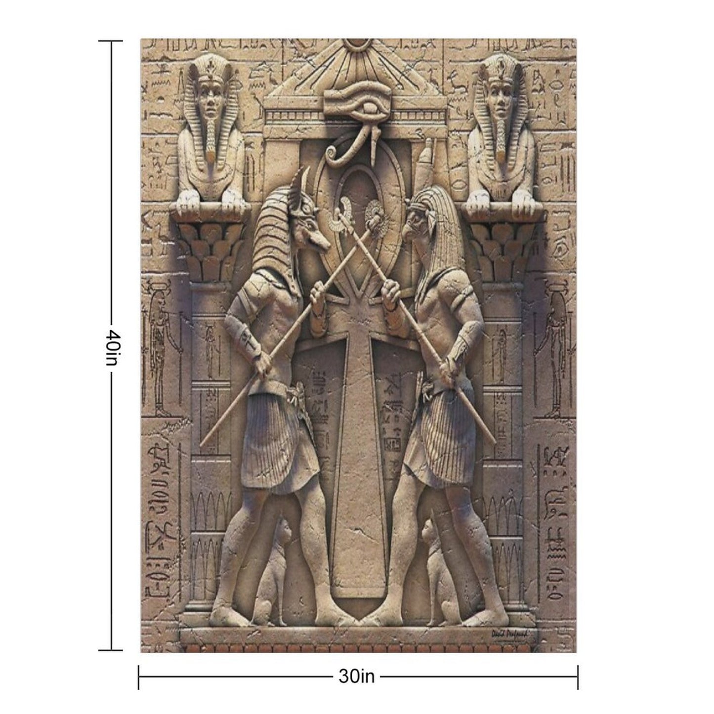 Egyptian Gods Throw Blanket