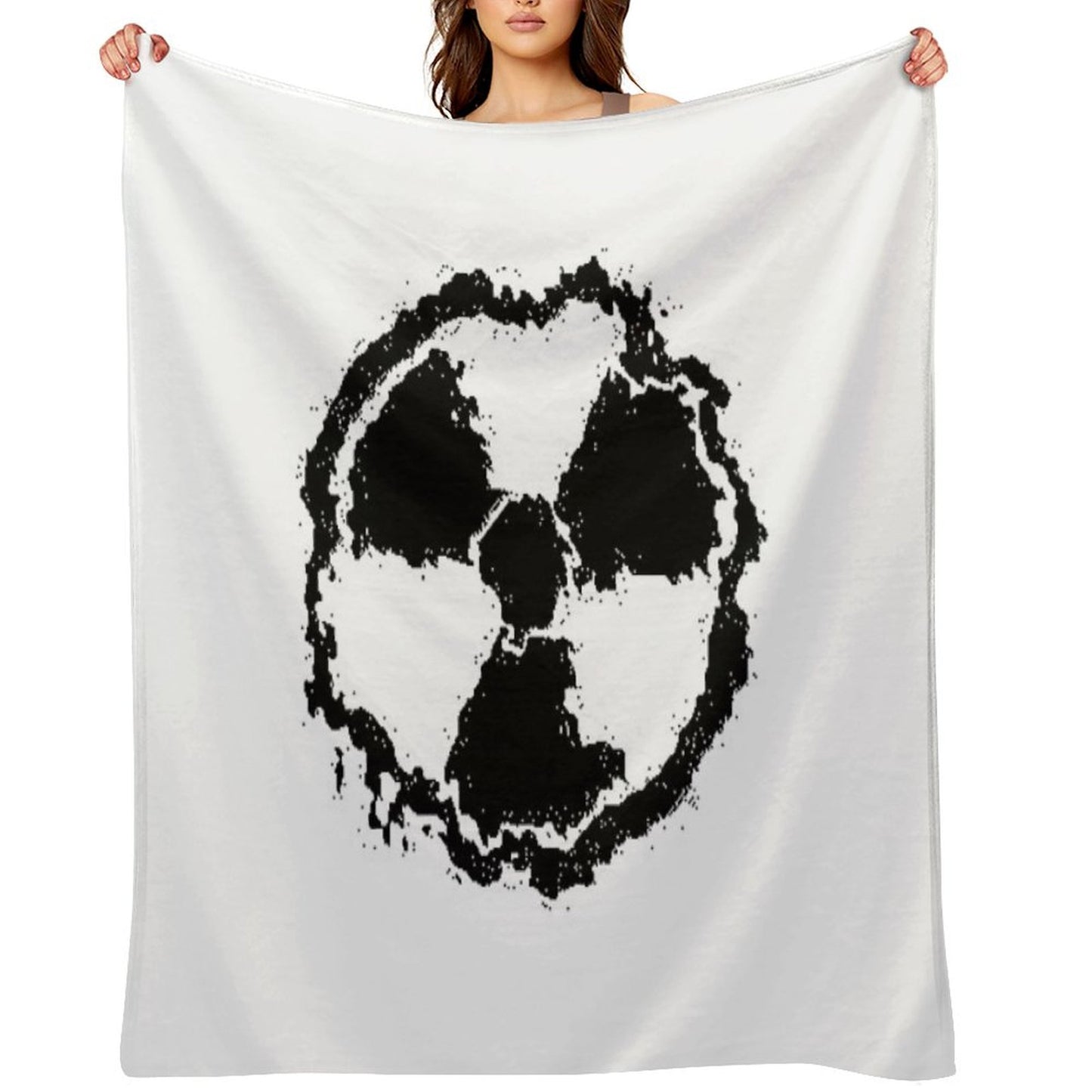 Toxic Hazard Embled Throw Blanket