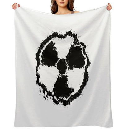 Toxic Hazard Embled Throw Blanket