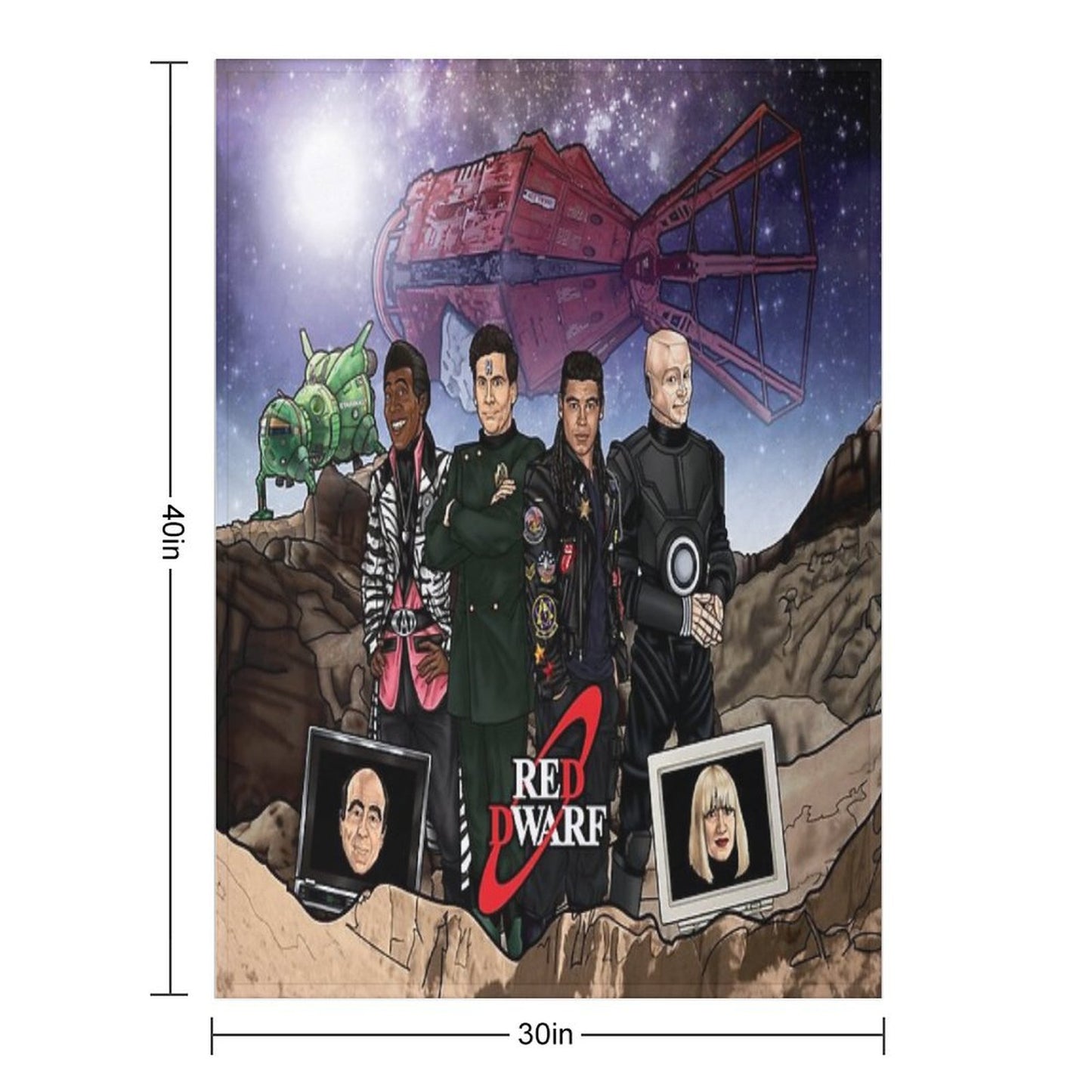 Red Dwarf Throw Blanket