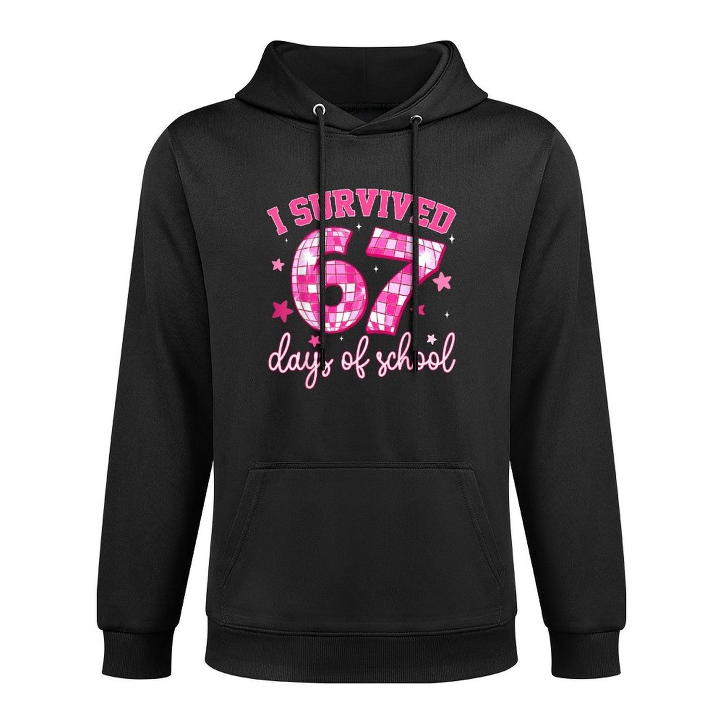 Retro I Survived 67 Days of School Funny 67 Teacher Students Colorfast Hoodie