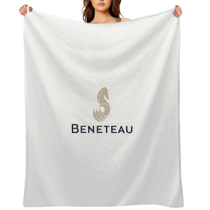 Beneteau Yachts Logo Fishing Throw Blanket