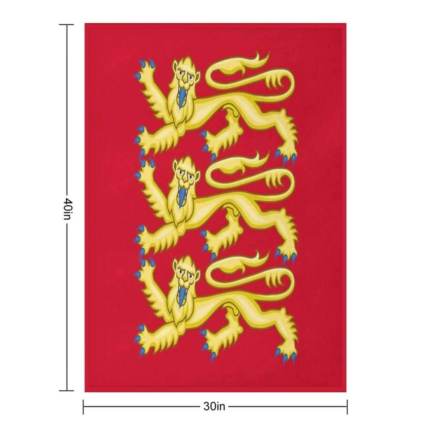 Plantagenet Arms of England Throw Blanket